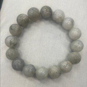 Chic Jade Gray Stone Bracelet